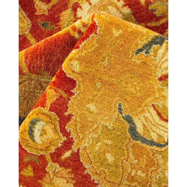 Textile Mogul, One-of-a-Kind Handmade Area Rug in Orange, 5' 10" x 9' 1" For Sale - Image 7 of 8