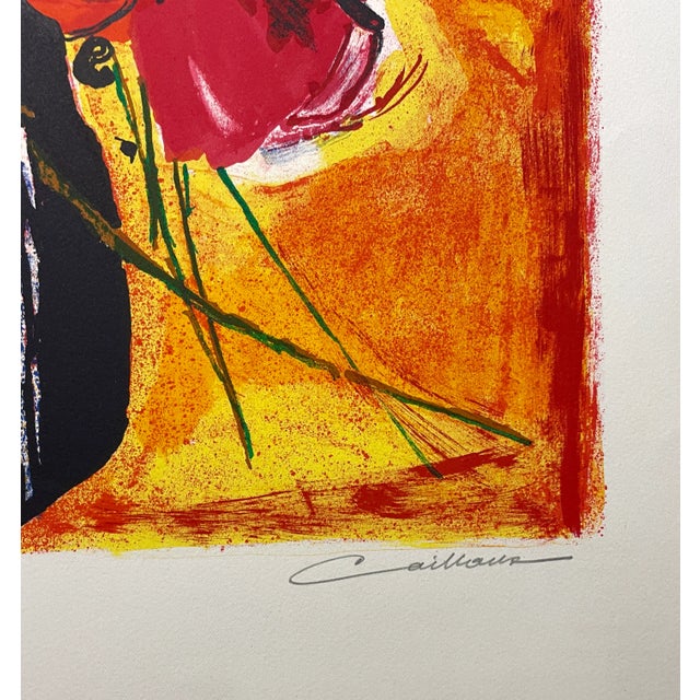 Rodolphe Caillaux (1904-1989) "Bouquet de Fleurs'." Pencil signed and numbered 90 of 125.