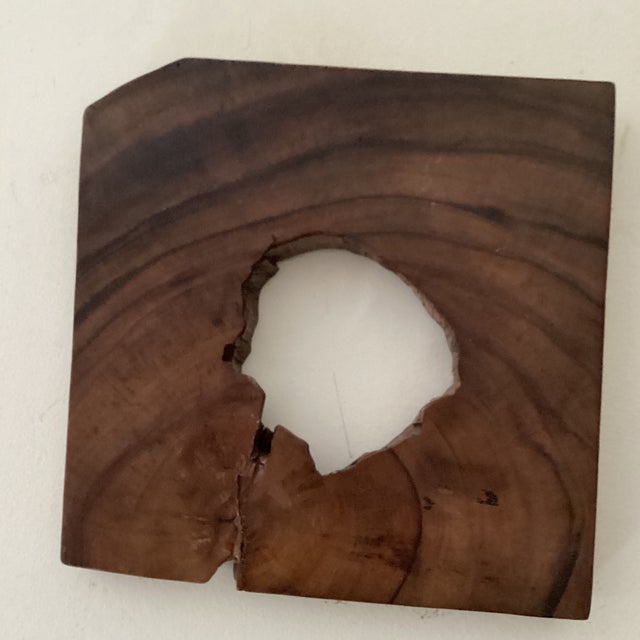 Wood Vintage 3 Pieces Modern Wall Art Jungle Wood Set For Sale - Image 7 of 12