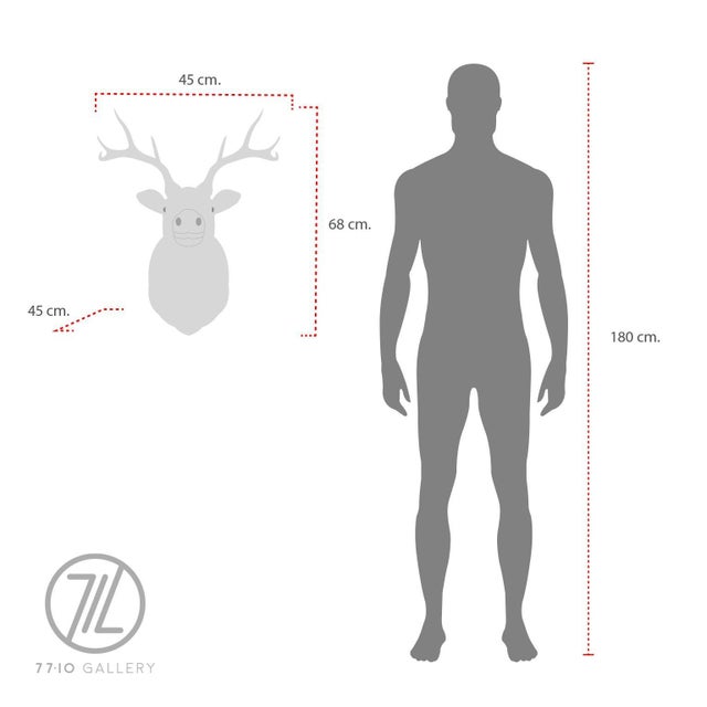 1960s Big Size Sergio Bustamante Stag Head, Attributed For Sale - Image 12 of 17