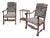 Sun King Style Armchairs in Oak, Set of 2 For Sale