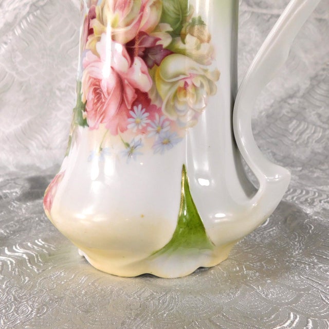 Late 18th Century Late 18th Century Unmarked Floral Chocolate Pot With Dimensional Flower Details For Sale - Image 5 of 13