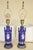 1930s Cobalt Noritake Wedgewood Jasperware Style Neoclassic Art Deco Table Lamps - a Pair For Sale - Image 14 of 15