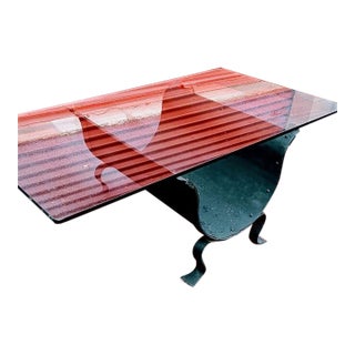 Vintage Elegance: A 1950s Spanish Wrought Iron Coffee Table For Sale