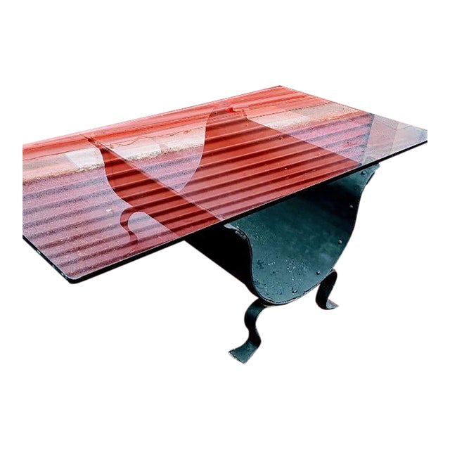 Vintage Elegance: A 1950s Spanish Wrought Iron Coffee Table For Sale