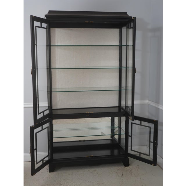 Chinese Henkel Harris Model 227 Black Curio Cabinet For Sale - Image 3 of 18