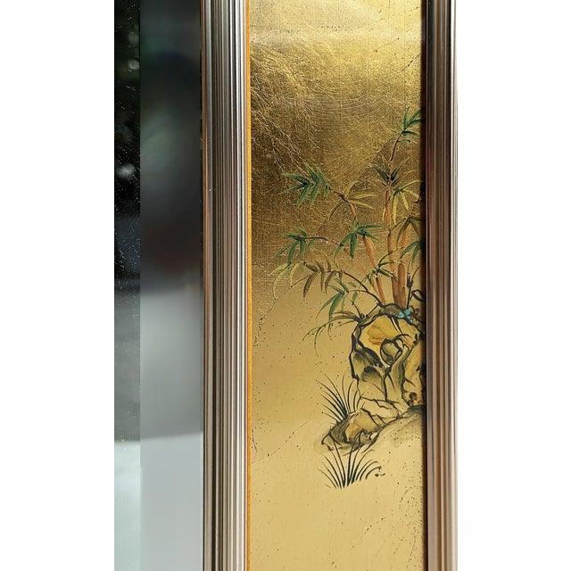 LaBarge Elgomise Chinnoiserie Reverse Gold Painted Mirror, 1986 For Sale - Image 9 of 18