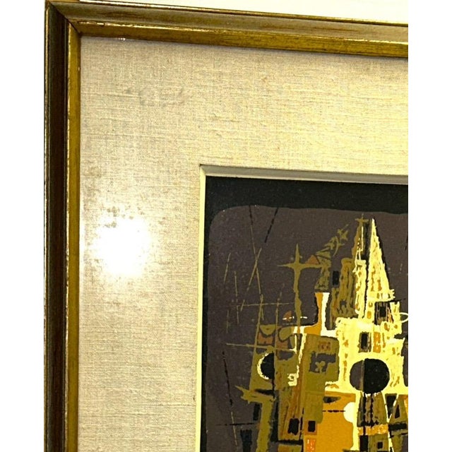 Brown 1956 Edward Chavez Gothic Towers Abstract Modernist Lithograph Woodstock School Art For Sale - Image 8 of 12