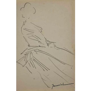 Pierre Georges Jeanniot, Figure, Pencil Drawing, Early 20th Century For Sale