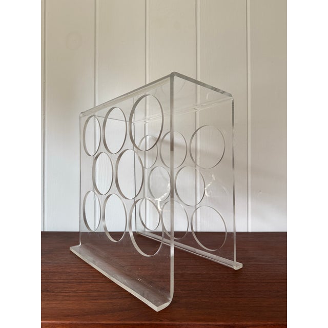 1970s Postmodern Lucite Wine Rack For Sale - Image 4 of 9