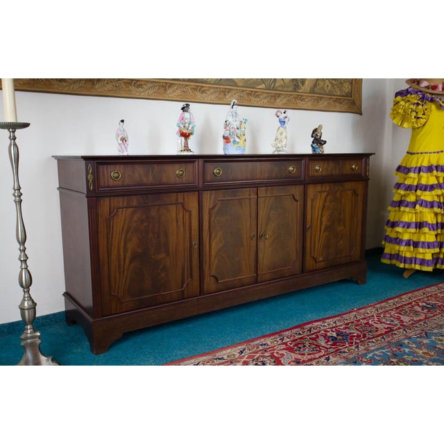 Brown English Mahogany Chest of 3 Drawers For Sale - Image 8 of 8