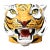 Vintage Italian Hand Painted Tiger Cache Pot For Sale