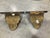 1990s Pair of Vintage Brass Clam Shell Sconces With Black Wood Shelves for Nautical, Palm Beach Regency & Grandmillennial Styles+ See Pics! For Sale - Image 5 of 11