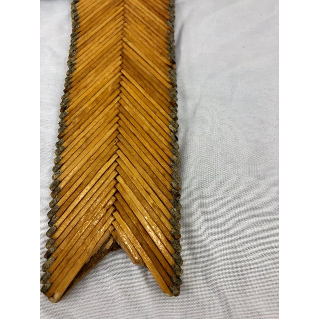 Antique Folk / Tramp Art Match Stick Cross For Sale - Image 10 of 13