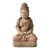 Early 20th Century Guan Yin Meditating Buddha Carved Wood Figure For Sale