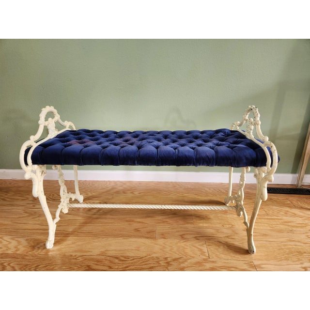 Mid 20th Century Neo-Classical Cast Alloy Bench For Sale - Image 11 of 11