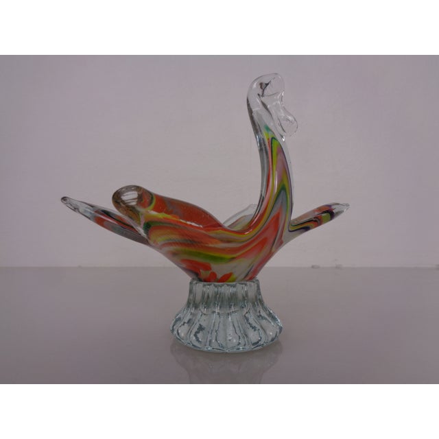 Glass Murano Glass Swan Bowl, Italy, 1960s For Sale - Image 7 of 18