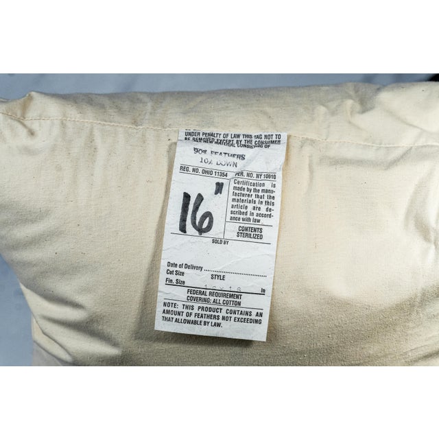 Traditional Vintage Embroidered Floral Flower Needlepoint Velvet Throw Pillow Home Decor For Sale - Image 12 of 14