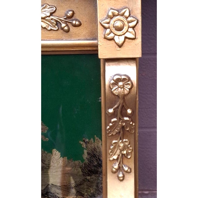 Late 19th Century Late 19th Century American Federal Style Vertical Trumeau Wall Mirror W/ Eglomise Reverse Painting For Sale - Image 5 of 10