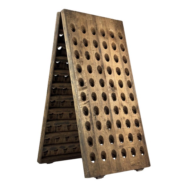 Oak Champagne Wine Rack Pupitre For Sale