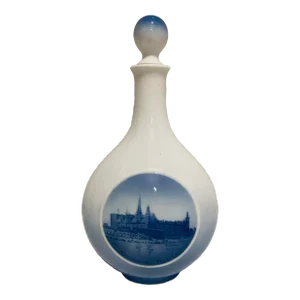 1990s Royal Copenhagen Decanter With Stopper - Kronborg Castle