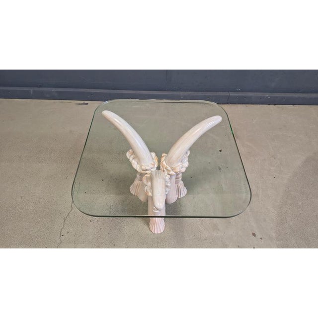 Vintage Faux Tusk Side Table from Sergio Longione, 1980s For Sale - Image 11 of 12