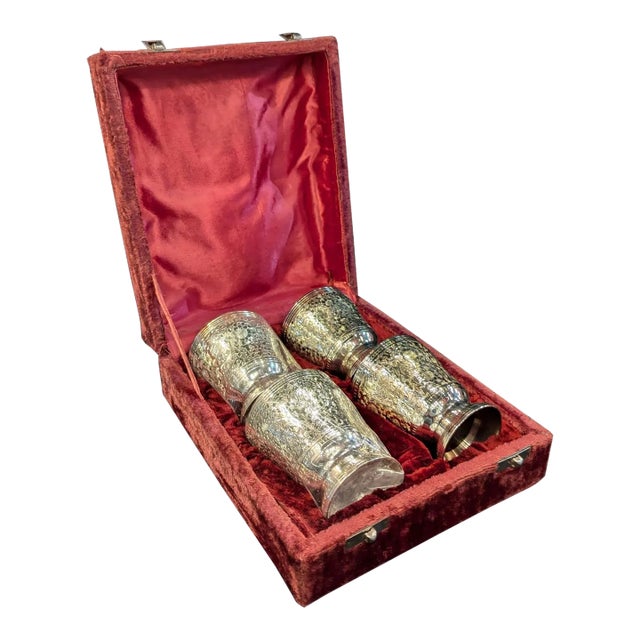 1960s Silverplate Wedding/Anniversary Cups- 5 Pieces For Sale