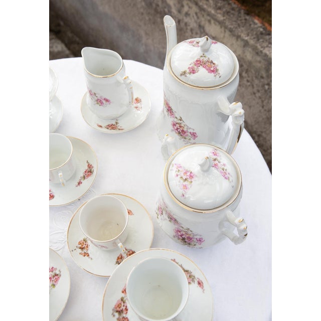 Antique French Porcelain Coffee Service for Ten People from Befos, 1880s, Set of 24 For Sale - Image 6 of 9