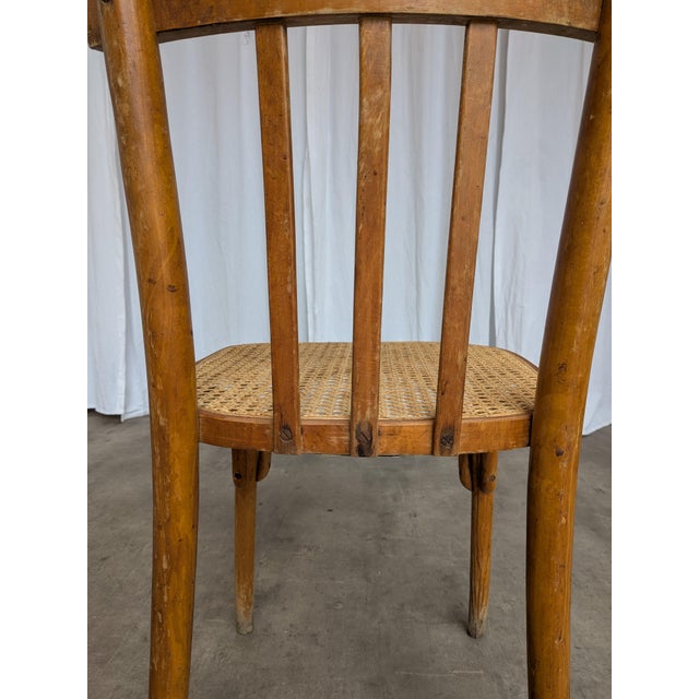 Brown Vintage Boho Cane Seat Dining Chair, Yugoslavia, 1970s For Sale - Image 8 of 18