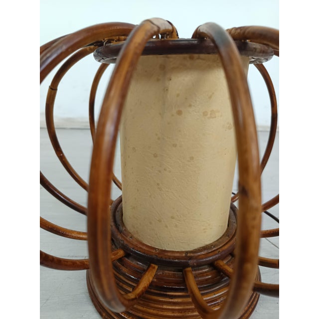 Vintage Rattan Table Lamp, 1950s For Sale - Image 12 of 15