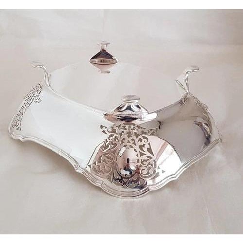 Antique Sterling Silver Fruit Bowl from Atkin Brothers, Sheffield, 1923 For Sale - Image 7 of 18