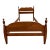 Vintage Twin Size Federal Style Empire Style American Tiger Maple Bed For Sale