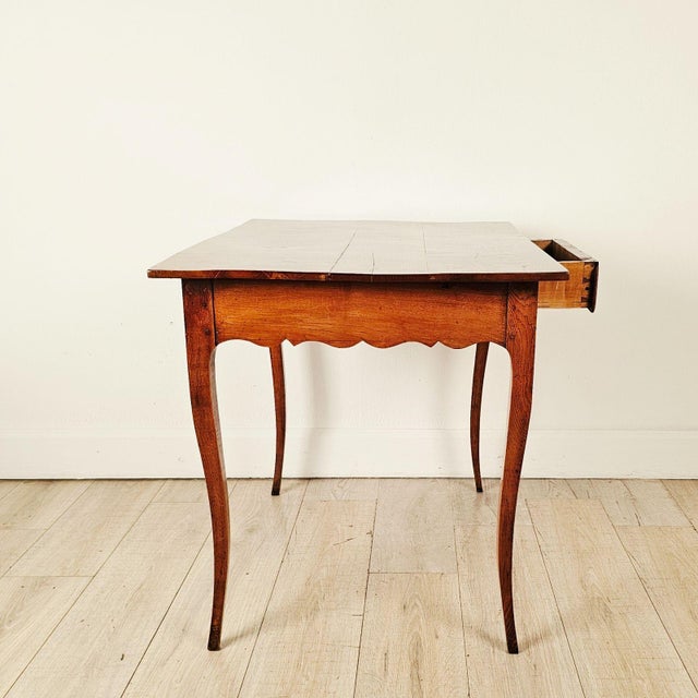 18th Century Louis XV Cherry Side Table With Drawer For Sale - Image 4 of 9