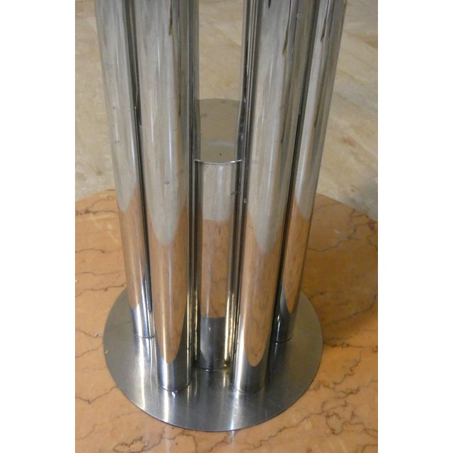 Glass Dining Table with Marble & Tempered Glass, 1970s For Sale - Image 7 of 15