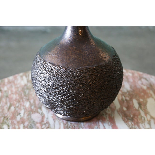 Lee Rosen 1960s Lee Rosen for Design Technics Gourd Metallic Black Table Lamp For Sale - Image 4 of 9