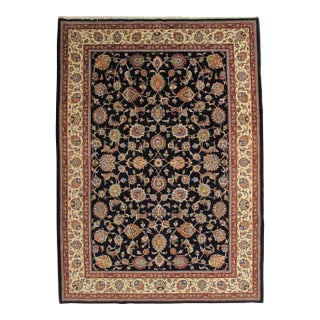 Vintage Hand-Knotted Persian Mashad Rug 8'2" X 11'3" For Sale