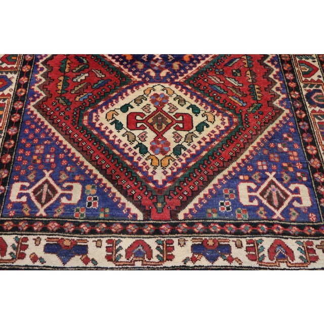 Vintage Persian Viss Rug - 05'04 X 06'08 For Sale - Image 4 of 9