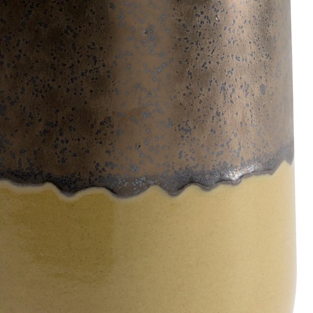 Three toned earthenware vase 14.5h x 5w x 5d