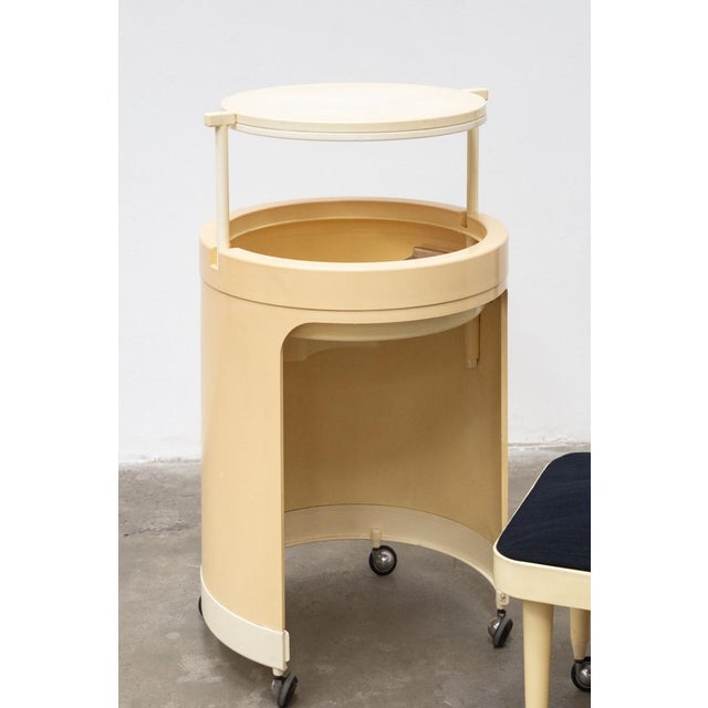 Blue Vintage Space Age Dressing Table with Chair, 1970s, Set of 2 For Sale - Image 8 of 18