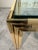 Square Side Table With Brass, Lacquered Bamboo-Style Frame & Glass Top, 1970s For Sale - Image 10 of 11