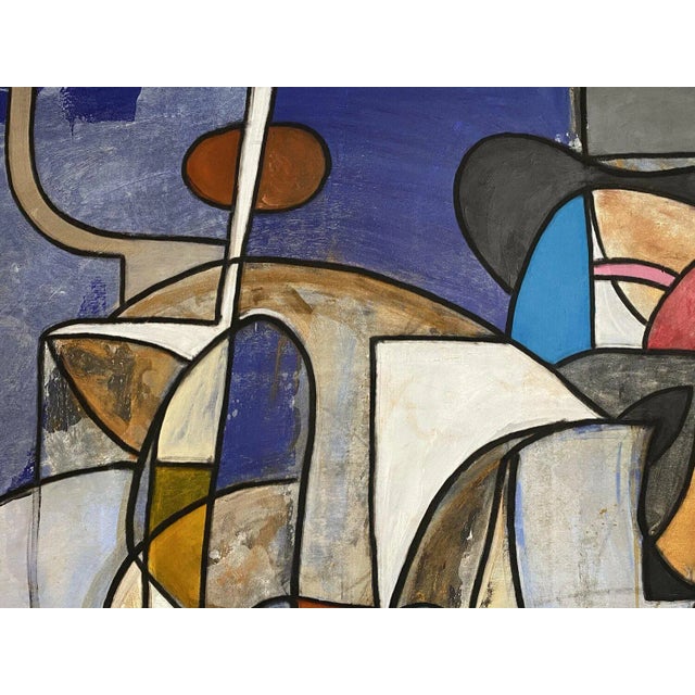 Monili Federico Pinto Schmid , Italy , 2021 Acrylic, Oil Pastel on Canvas, 55x79in For Sale - Image 12 of 13