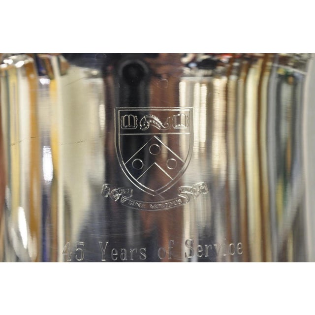 Traditional Vintage Silver Plated Trophy Cup Urn Champagne Chiller Ice Bucket Engraved For Sale - Image 3 of 17
