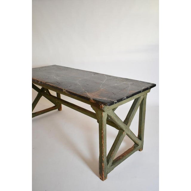 1920s Marble Trompe Loeil Console Table, 1920s For Sale - Image 5 of 6