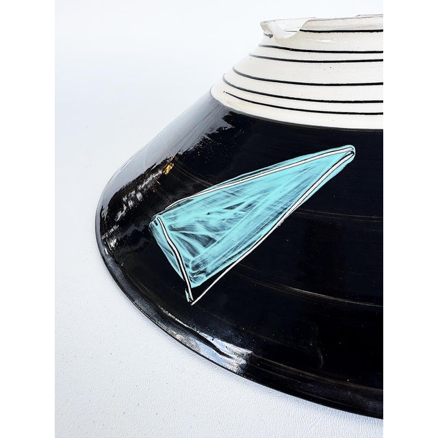 Studio Pottery Post Modern Abstract Centerpiece Bowl For Sale - Image 4 of 8