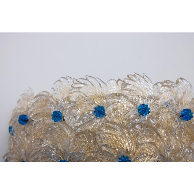 Glass Large Murano Glass Wall Sconce from Barovier & Toso, Italy, 1970s For Sale - Image 7 of 14