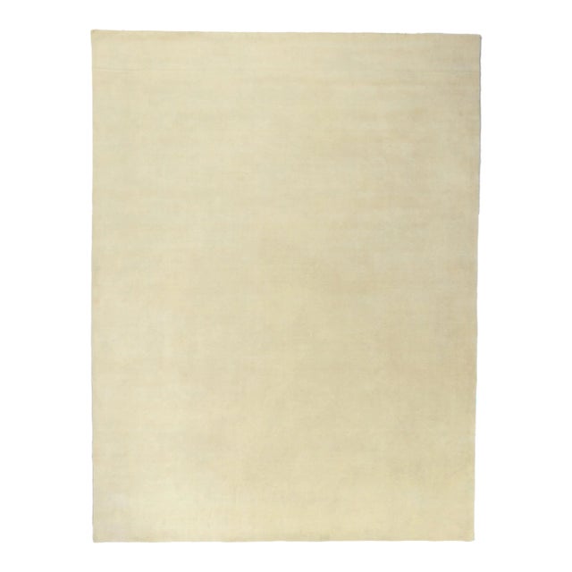 Contemporary Ivory Rug With Luxe Minimalist Style - 08'11 X 11'11 For Sale