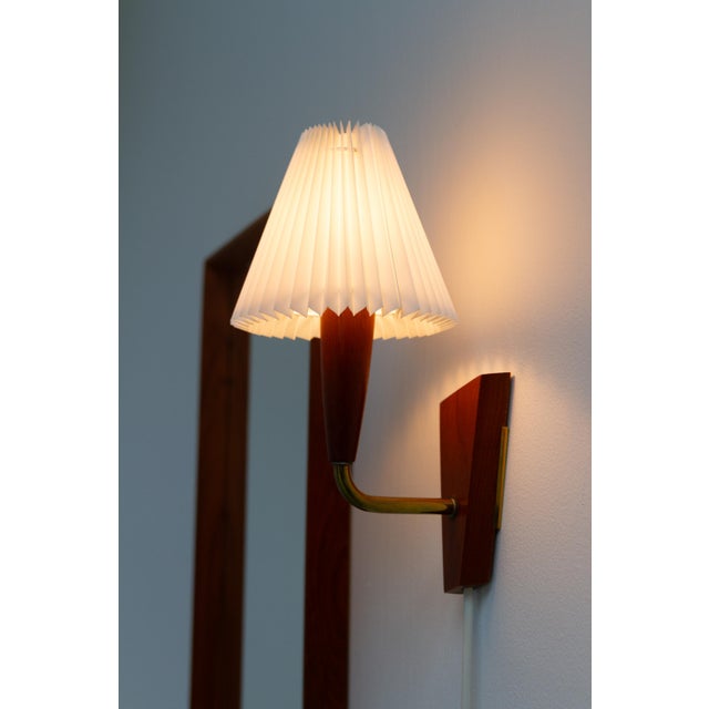 Mid-Century Danish Teak Hallway Mirror and Sconce, 1950s, Set of 2 For Sale - Image 15 of 18