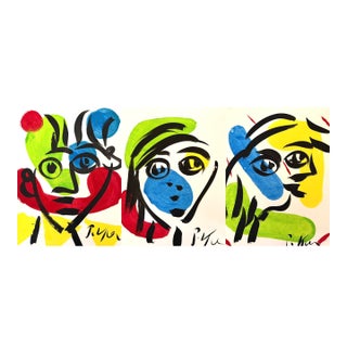 Peter Keil Paintings, Unframed, Set of Three For Sale