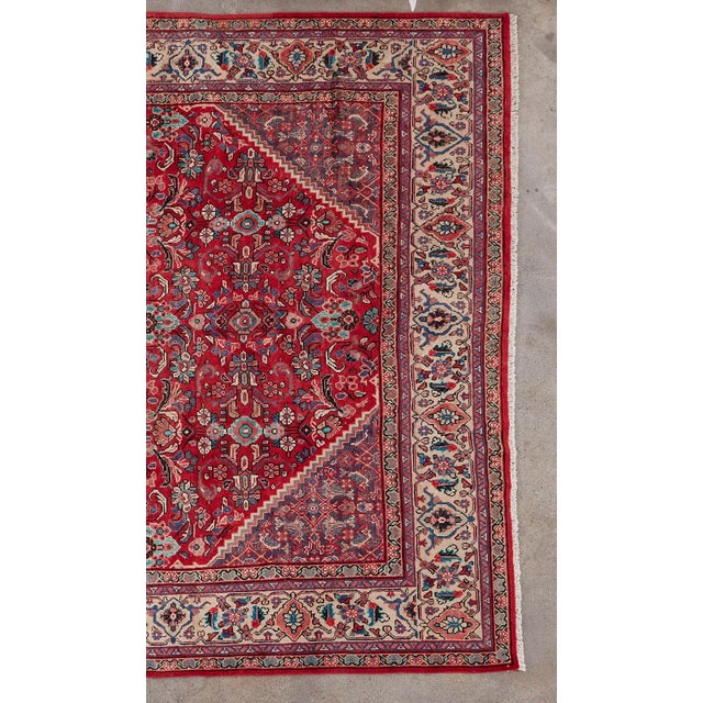 Antique Mahal Rug Signed and Dated 1919 For Sale - Image 4 of 13