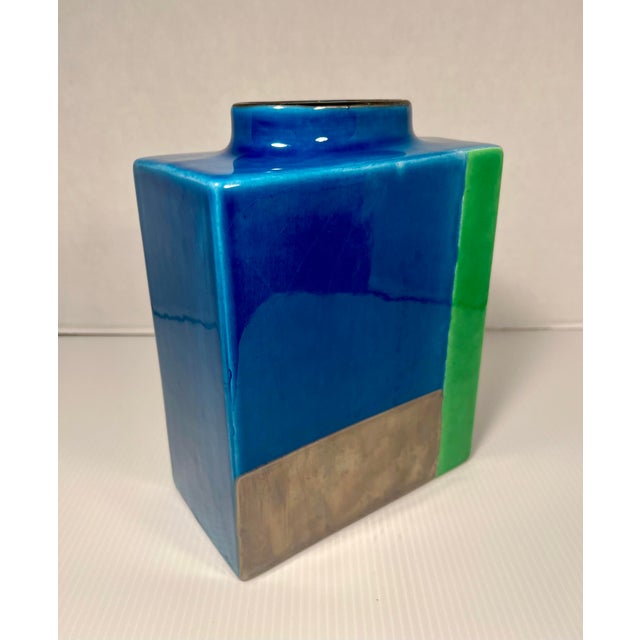 Mid-Century Modern Rosenthal Netter Block Ceramic Vase Made in Italy Beautiful circa 1960s Mid-Century Modern ceramic vase...